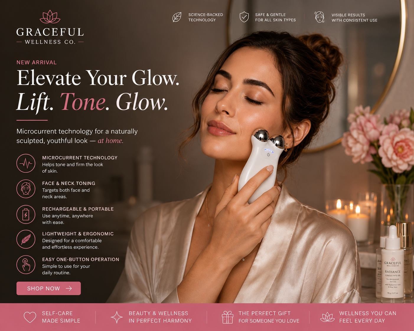 Graceful Lift™ Microcurrent Face & Neck Toning Device