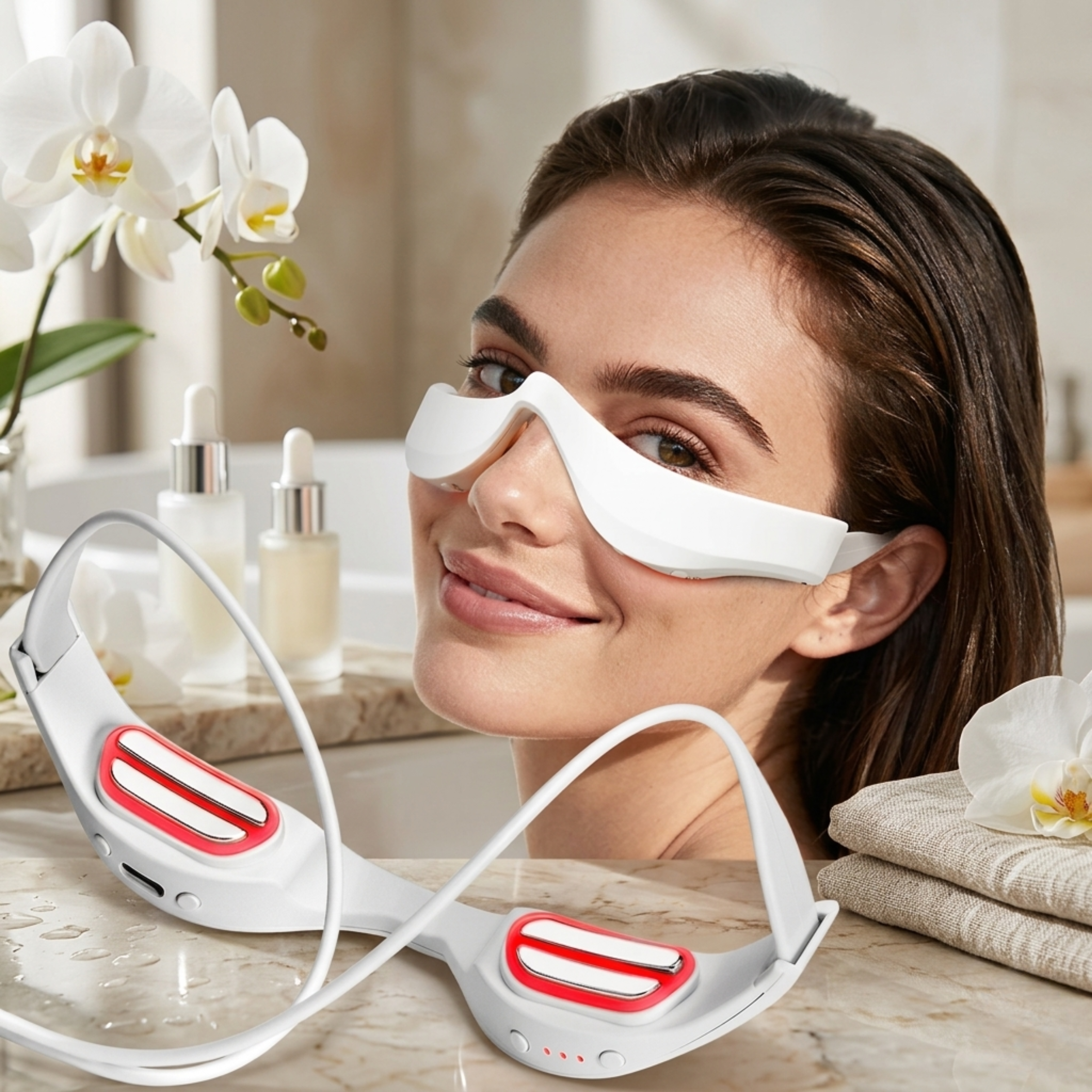 EMS Red Light Eye Massage Glasses