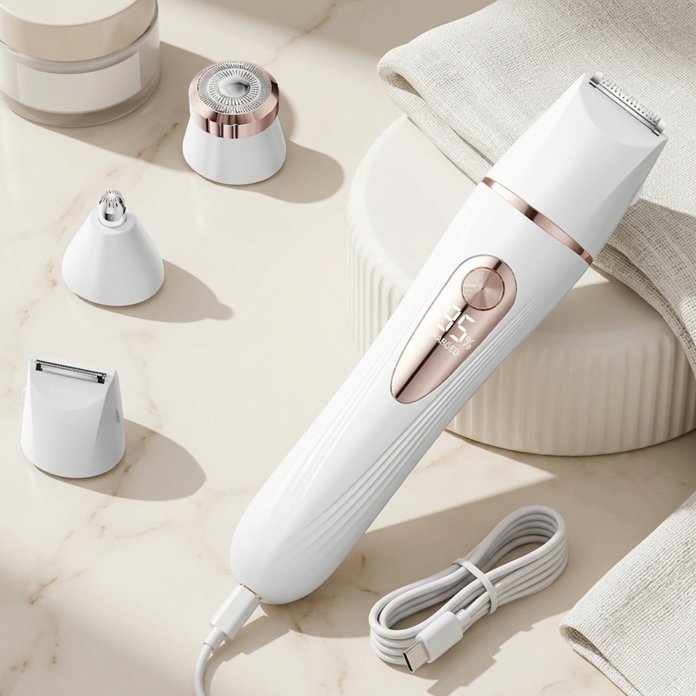 USB Rechargeable 3-in-1 Women Hair Removal Razor