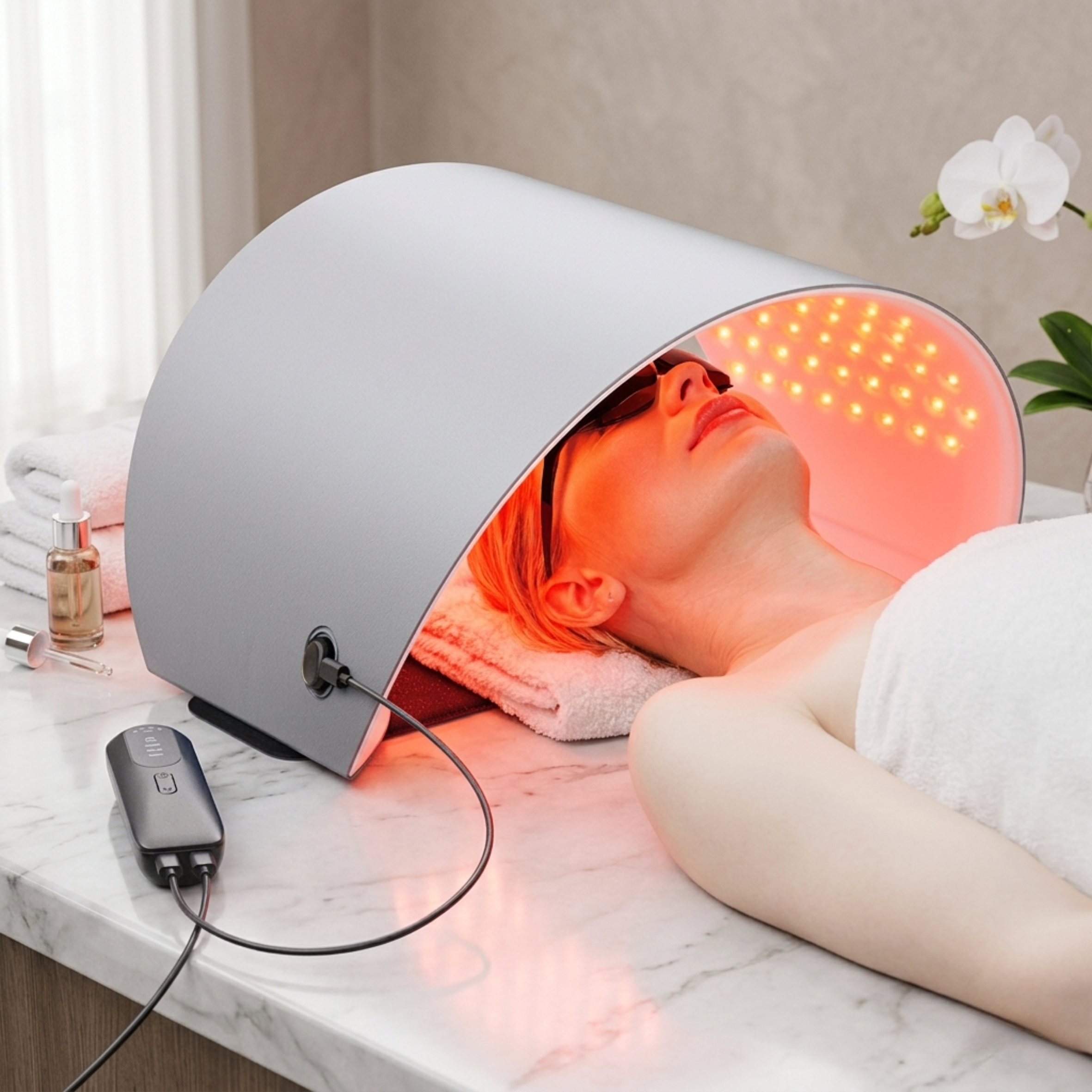 LED Red Light Therapy Facial Rejuvenation Mask