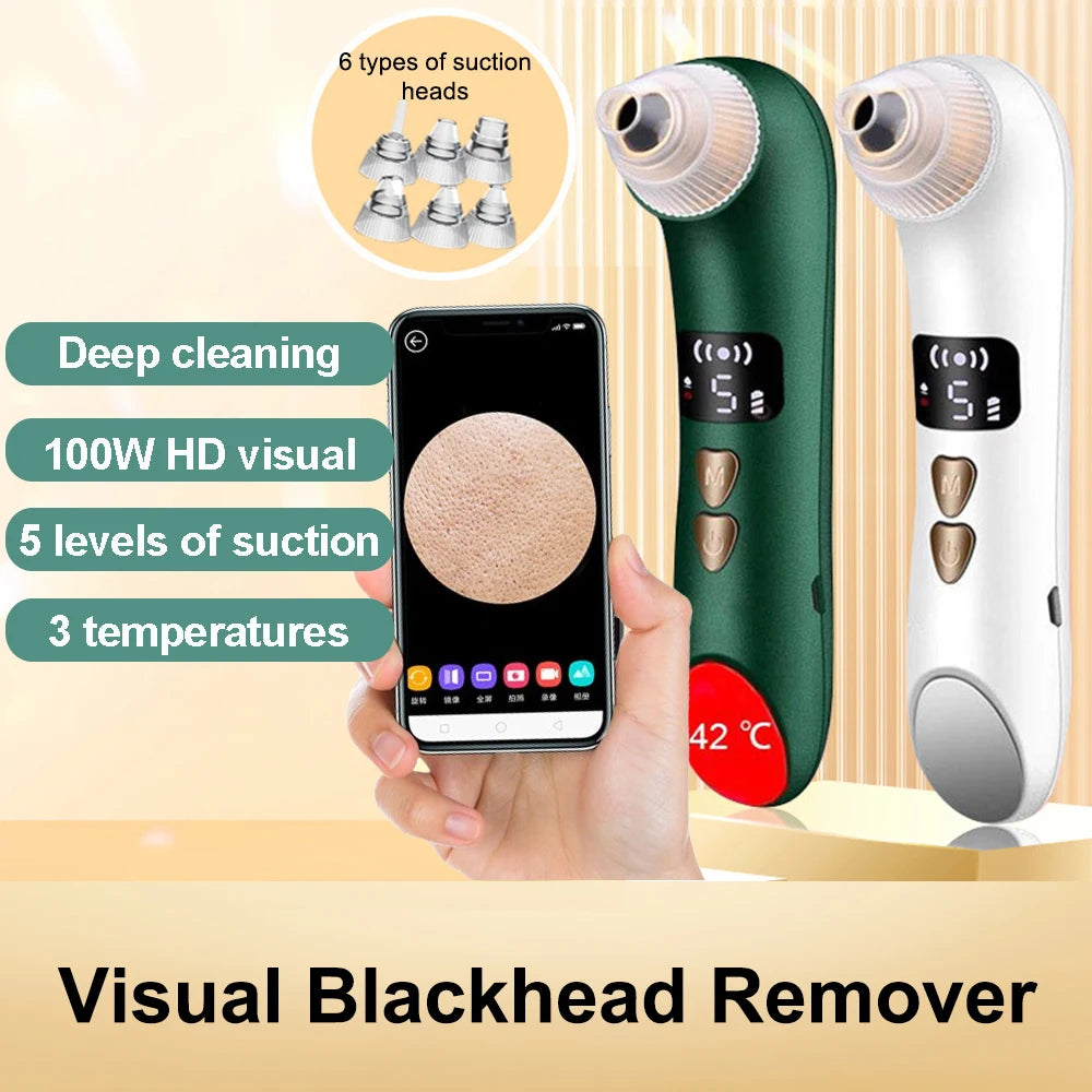 Heated Facial Blackhead Remover Suction Device