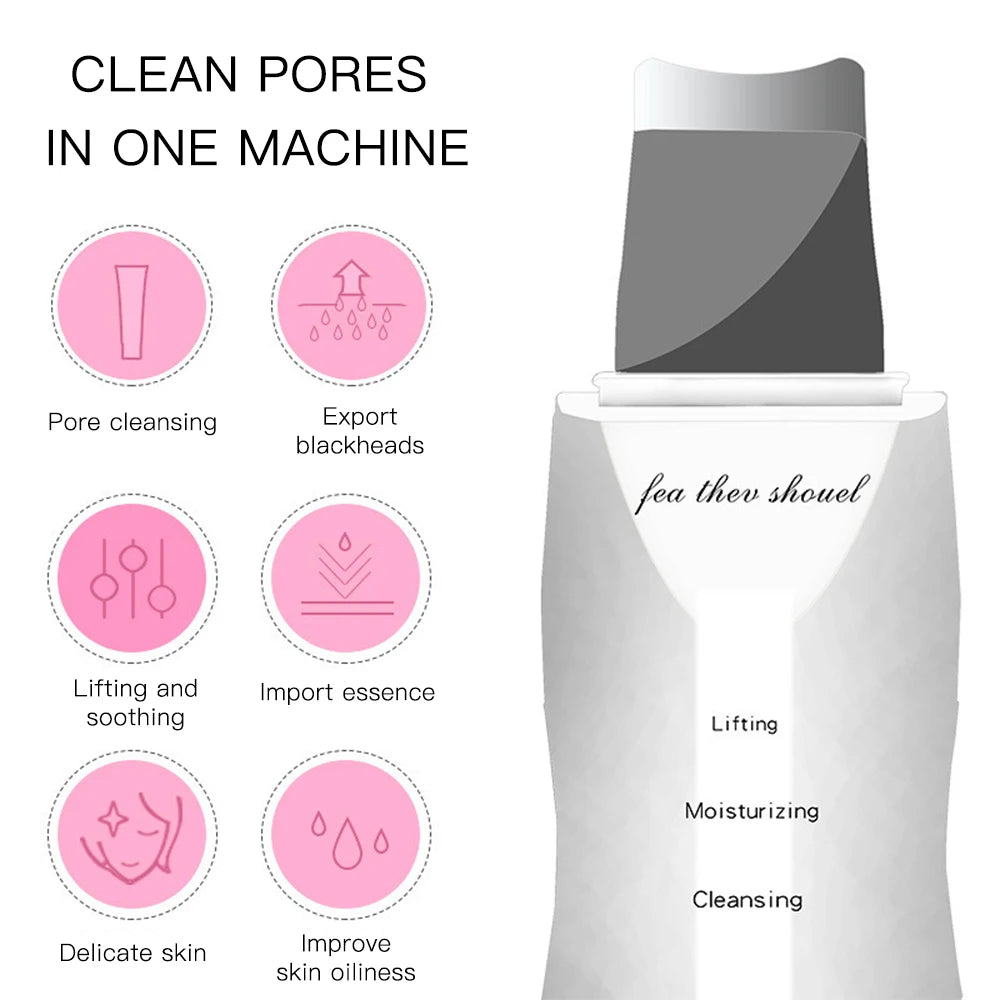 Ultrasonic Skin Scrubber Pore Cleansing Device