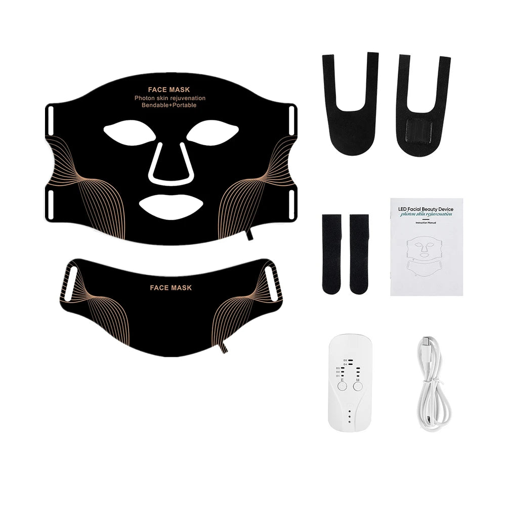 Silicone LED Face & Neck Light Therapy Mask