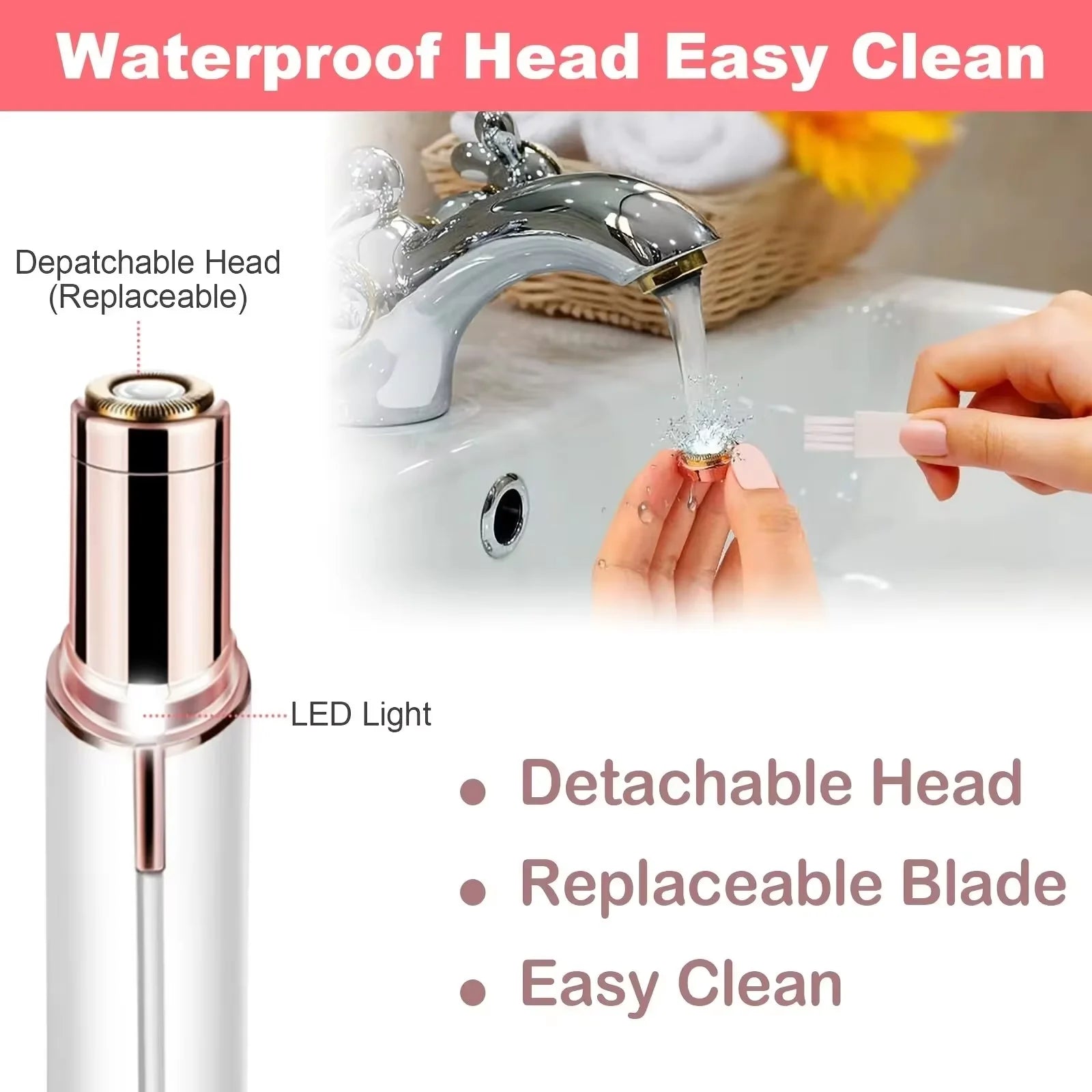 Electric Lipstick Facial Hair Remover Trimmer