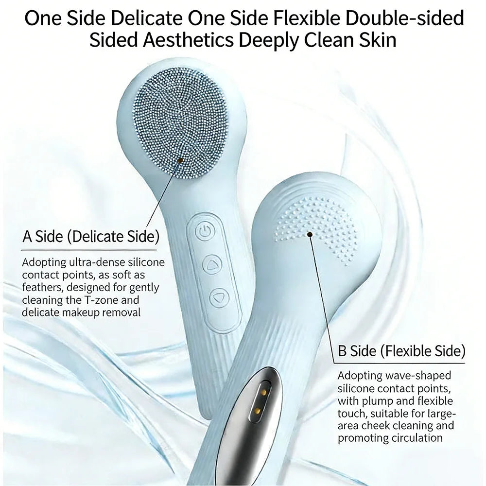 Heated Silicone Facial Cleansing Brush