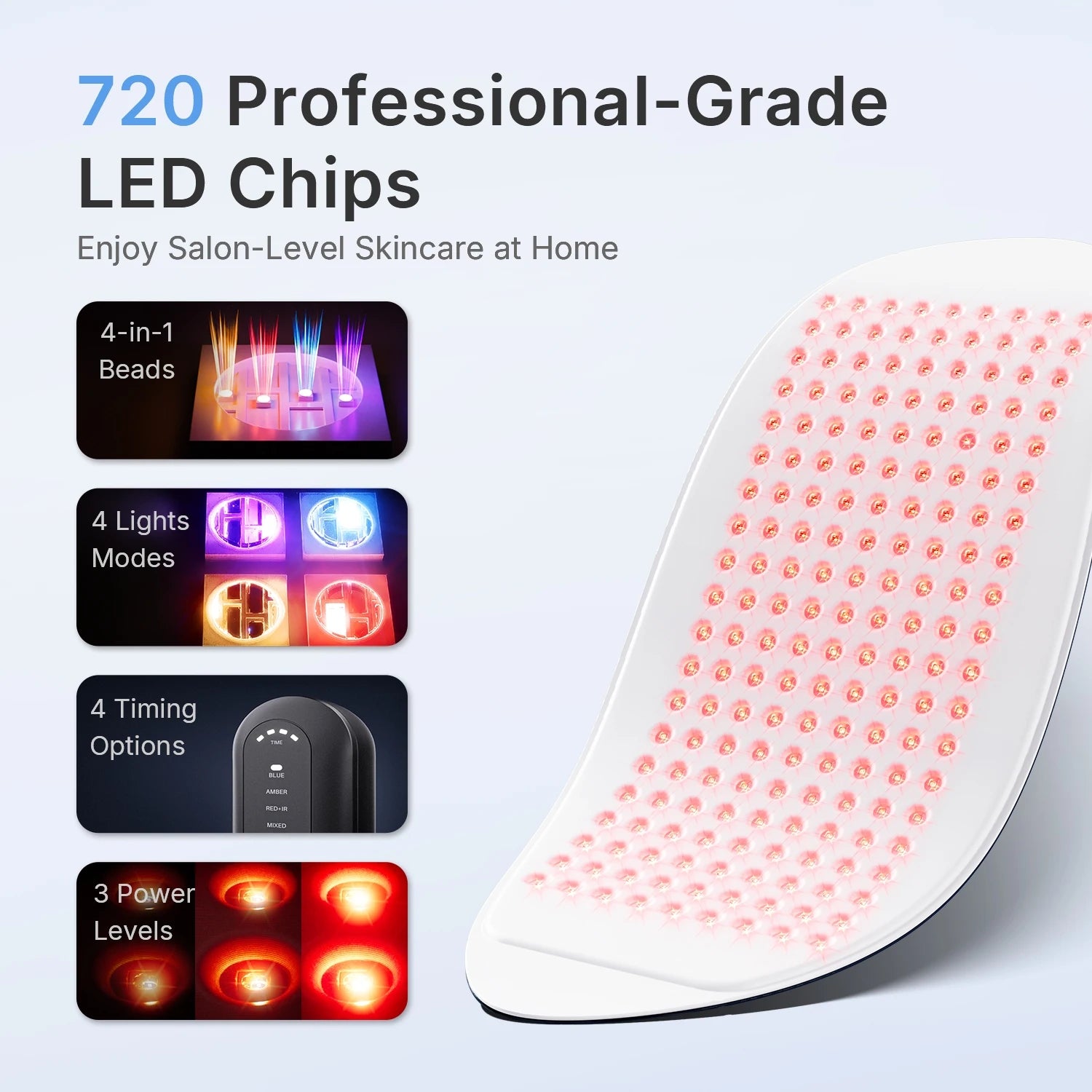 LED Red Light Therapy Facial Rejuvenation Mask