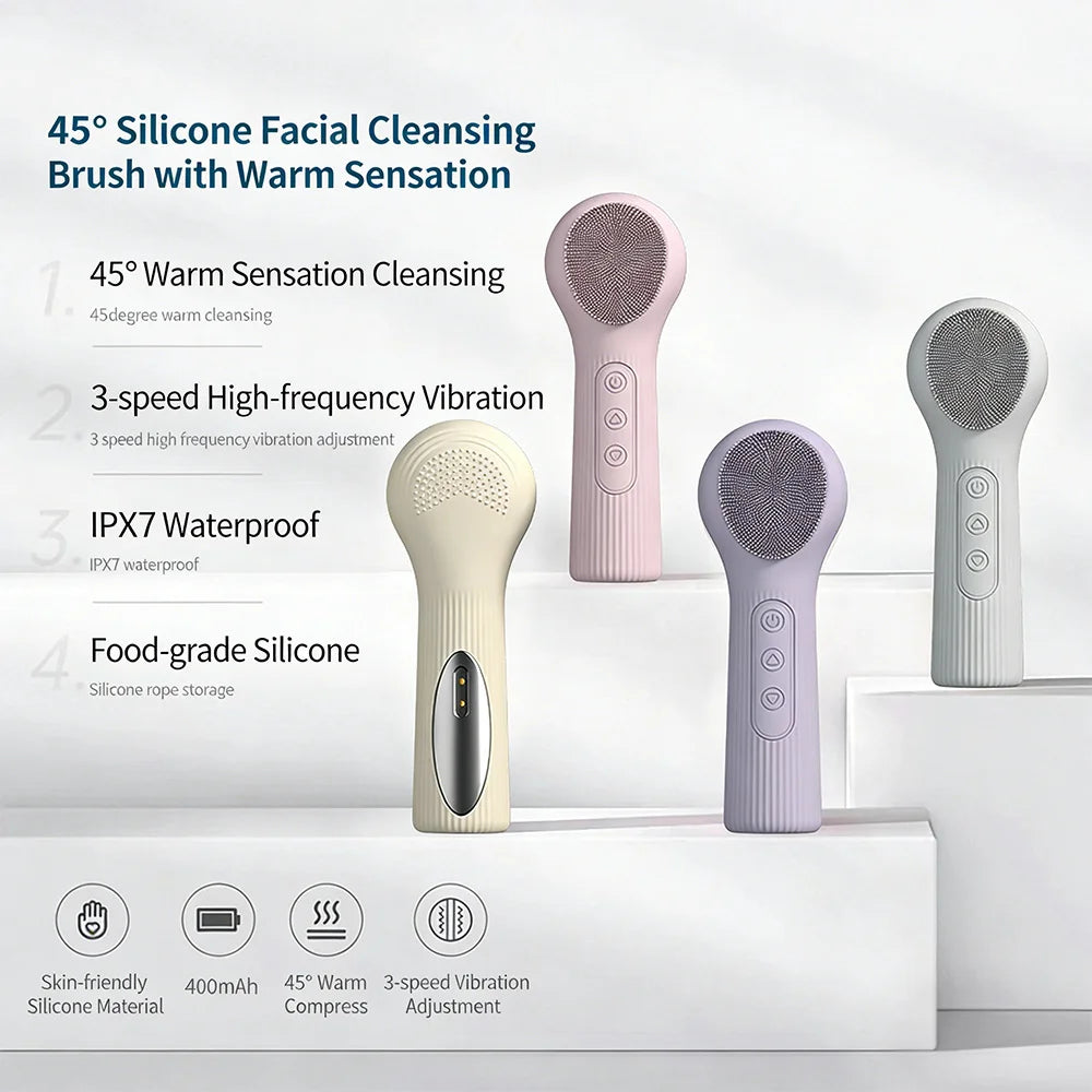 Heated Silicone Facial Cleansing Brush