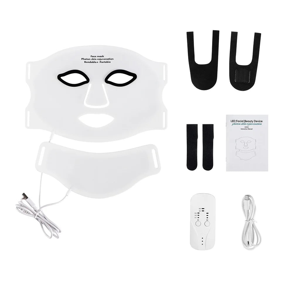 Silicone LED Face & Neck Light Therapy Mask