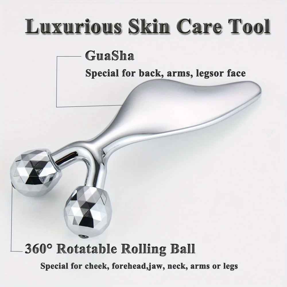 3D Facial Massager Gua Sha Cold Roller Tool
