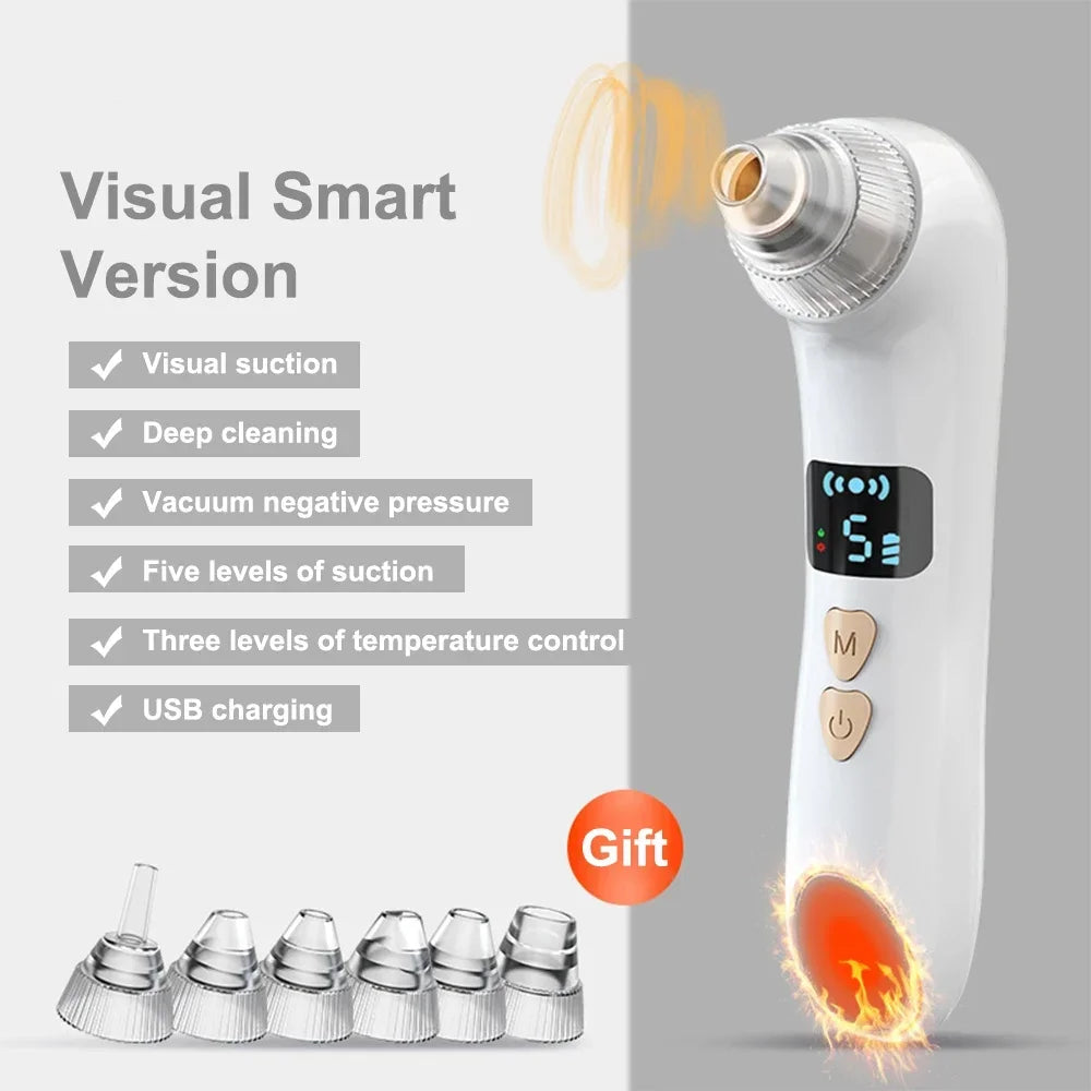 Heated Facial Blackhead Remover Suction Device