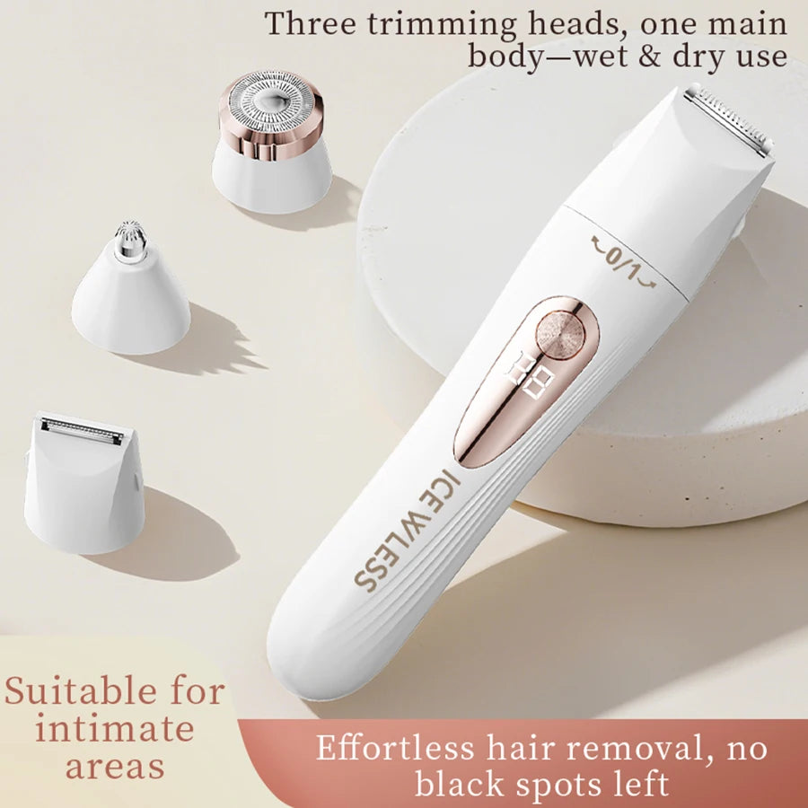 USB Rechargeable 3-in-1 Women Hair Removal Razor