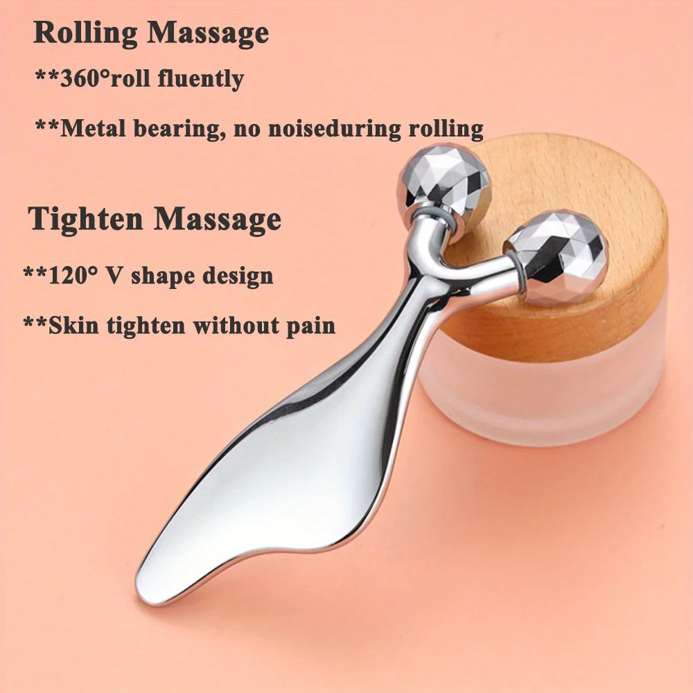 3D Facial Massager Gua Sha Cold Roller Tool