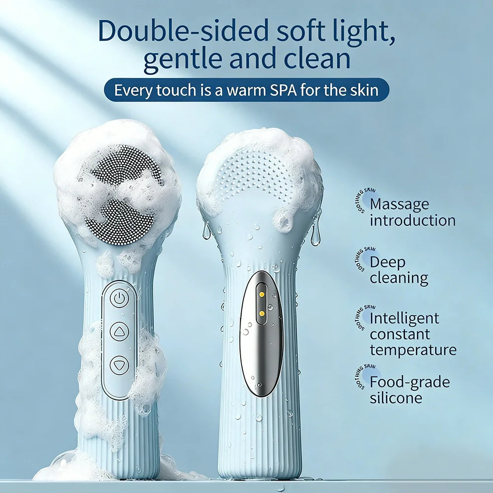 Heated Silicone Facial Cleansing Brush