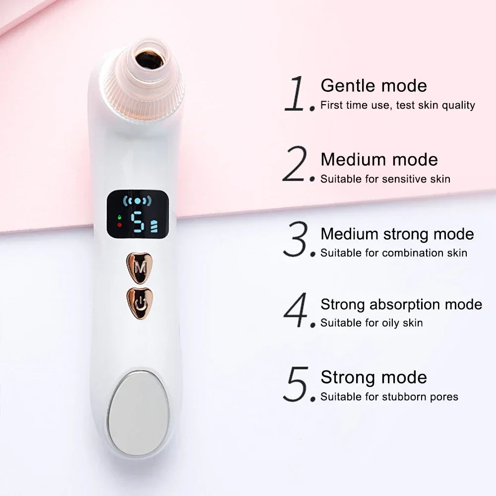 Heated Facial Blackhead Remover Suction Device