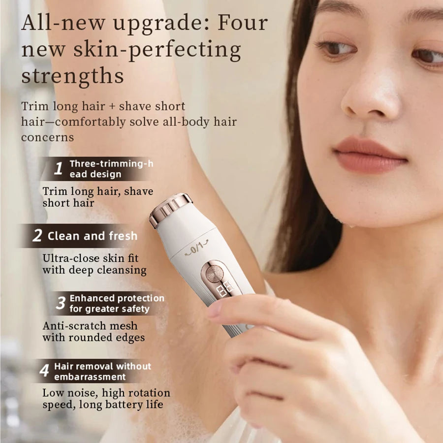 USB Rechargeable 3-in-1 Women Hair Removal Razor