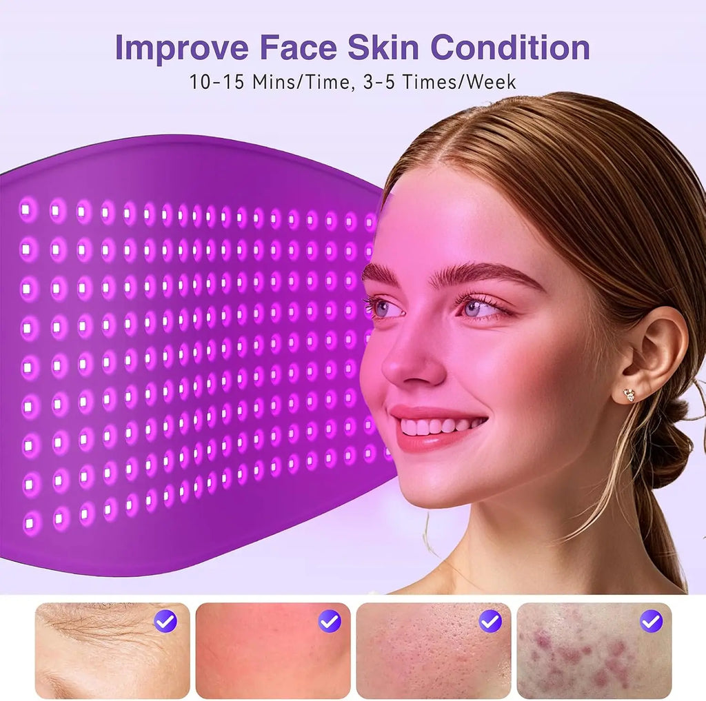 LED Red Light Therapy Facial Rejuvenation Mask