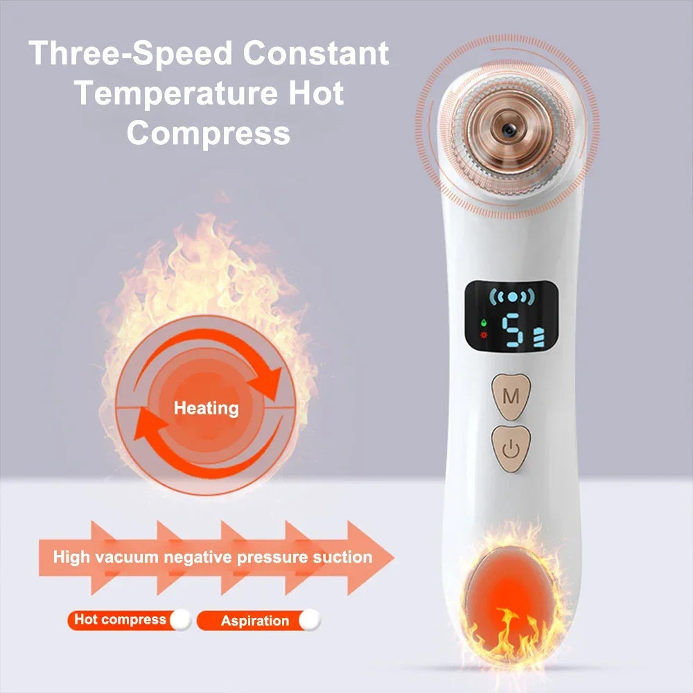 Heated Facial Blackhead Remover Suction Device