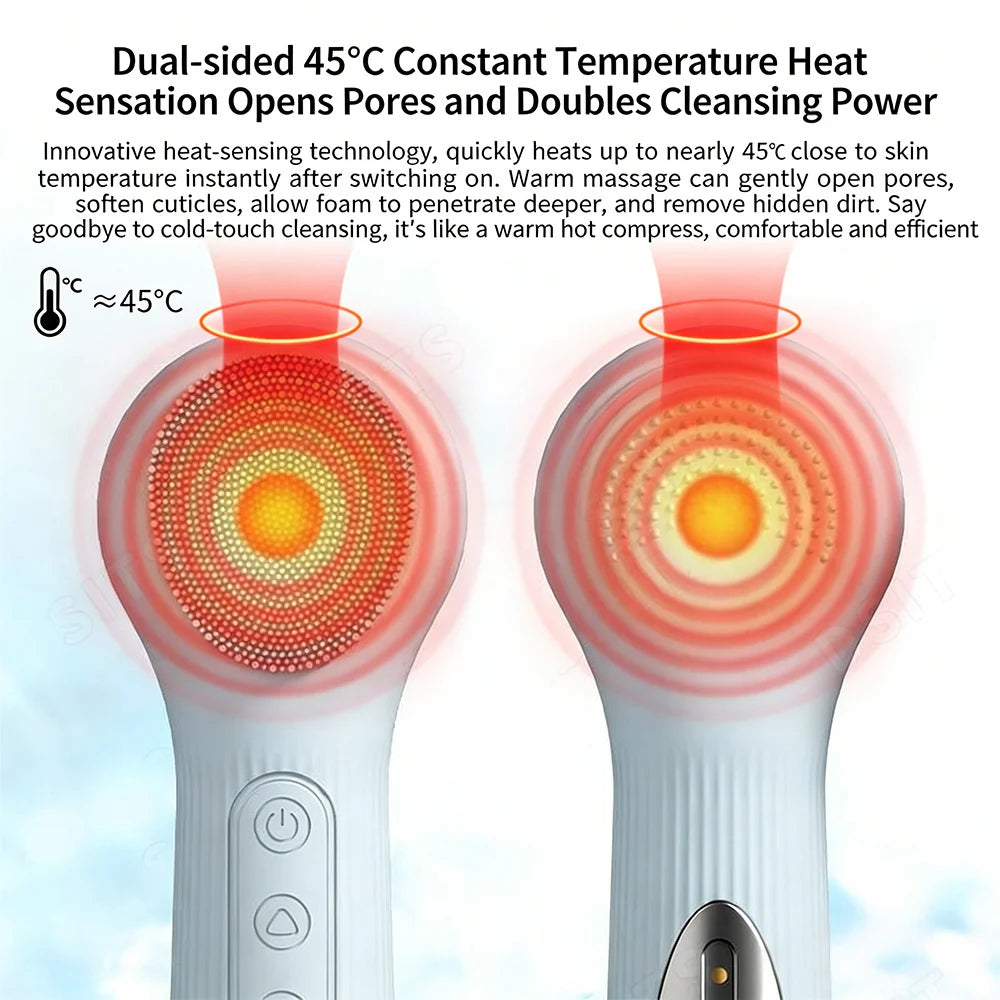Heated Silicone Facial Cleansing Brush